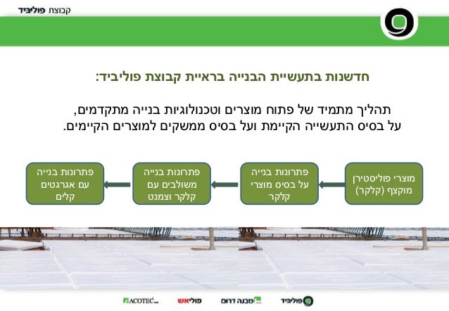 חדשנות בתעשיית הבנייה Slide 2