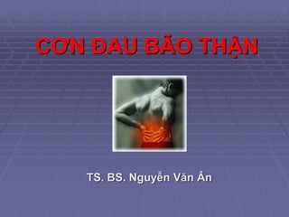 CƠN ĐAU BÃO THẬN
TS. BS. Nguyễn Văn Ân
 