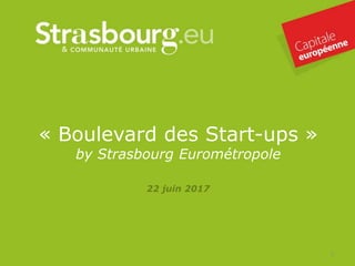 « Boulevard des Start-ups »
by Strasbourg Eurométropole
22 juin 2017
1
 