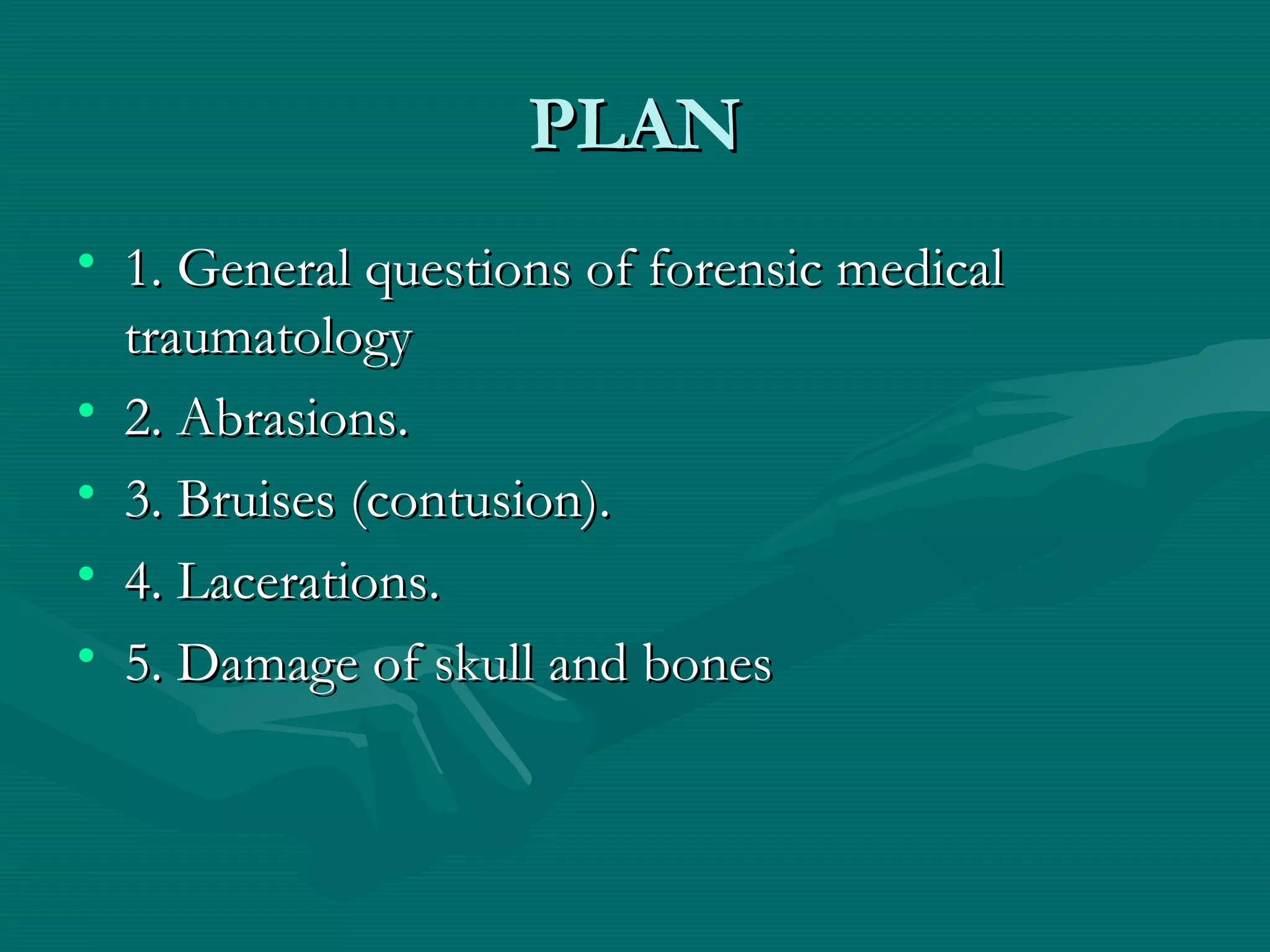 Bases of Forensic medical traumatology. Blunt objects | PPT