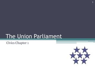 The Union Parliament
Civics Chapter 1
1
 