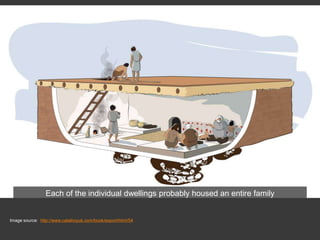 Each of the individual dwellings probably housed an entire family
Image source: http://www.catalhoyuk.com/book/export/html/54
 