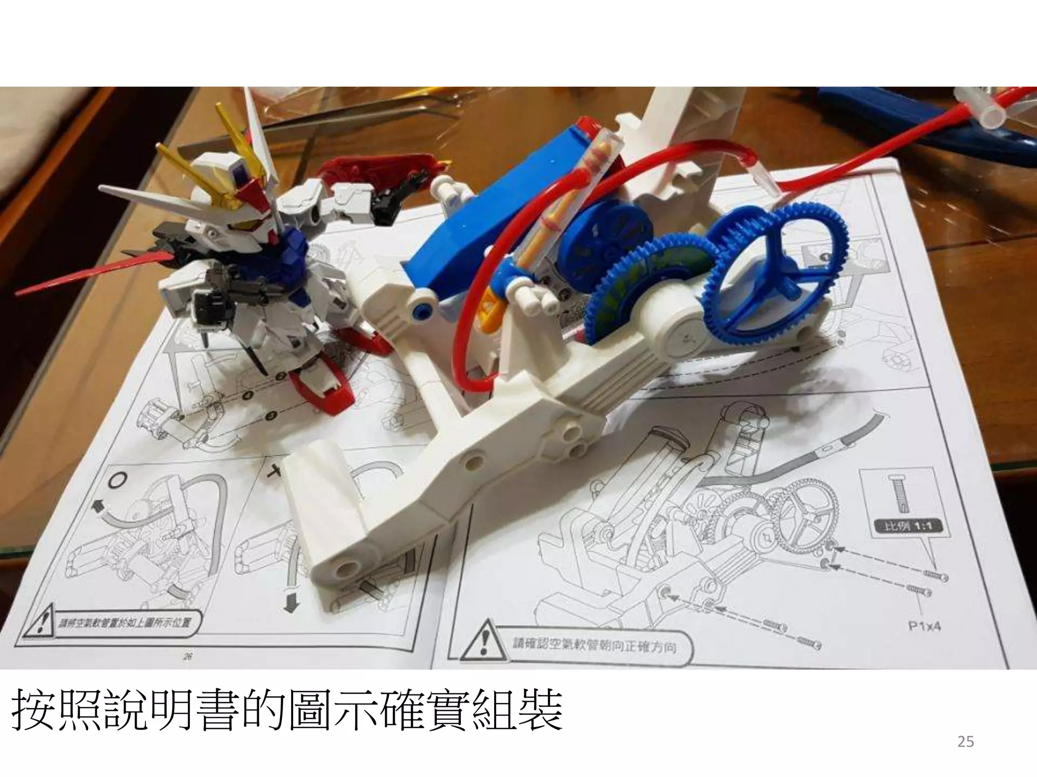 按照說明書的圖示確實組裝
25
 