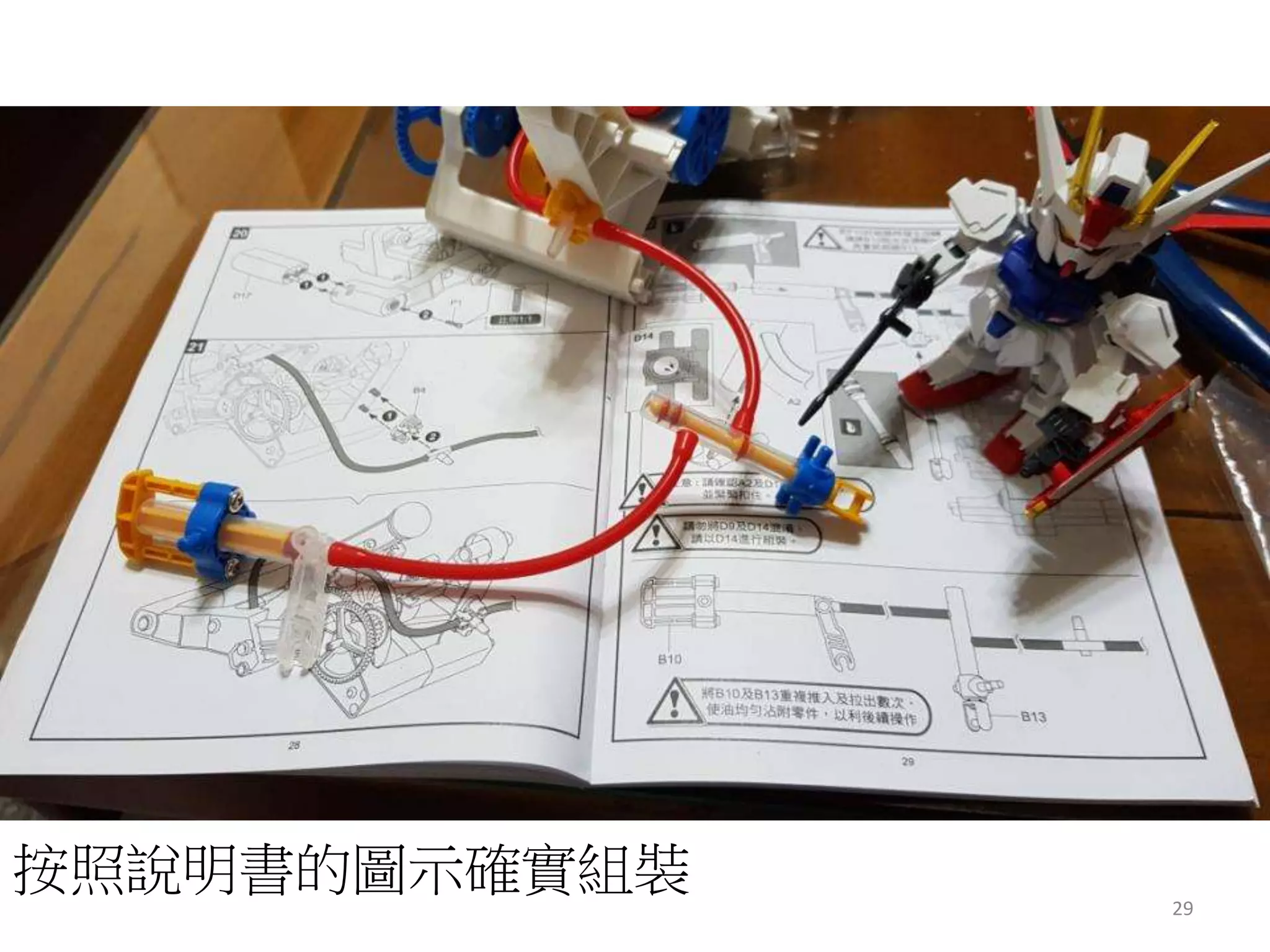 按照說明書的圖示確實組裝
29
 