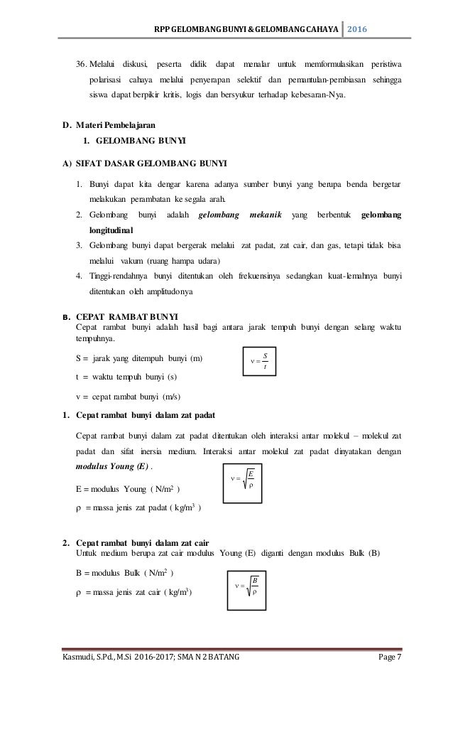 1 Rpp Kd 3 1 Gel Bunyi Dan Cahaya