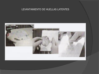 LEVANTAMIENTO DE HUELLAS LATENTES
 