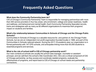 Frequently Asked Questions
How are schools chosen to be a part of your network?
When we are ready to add additional school...
