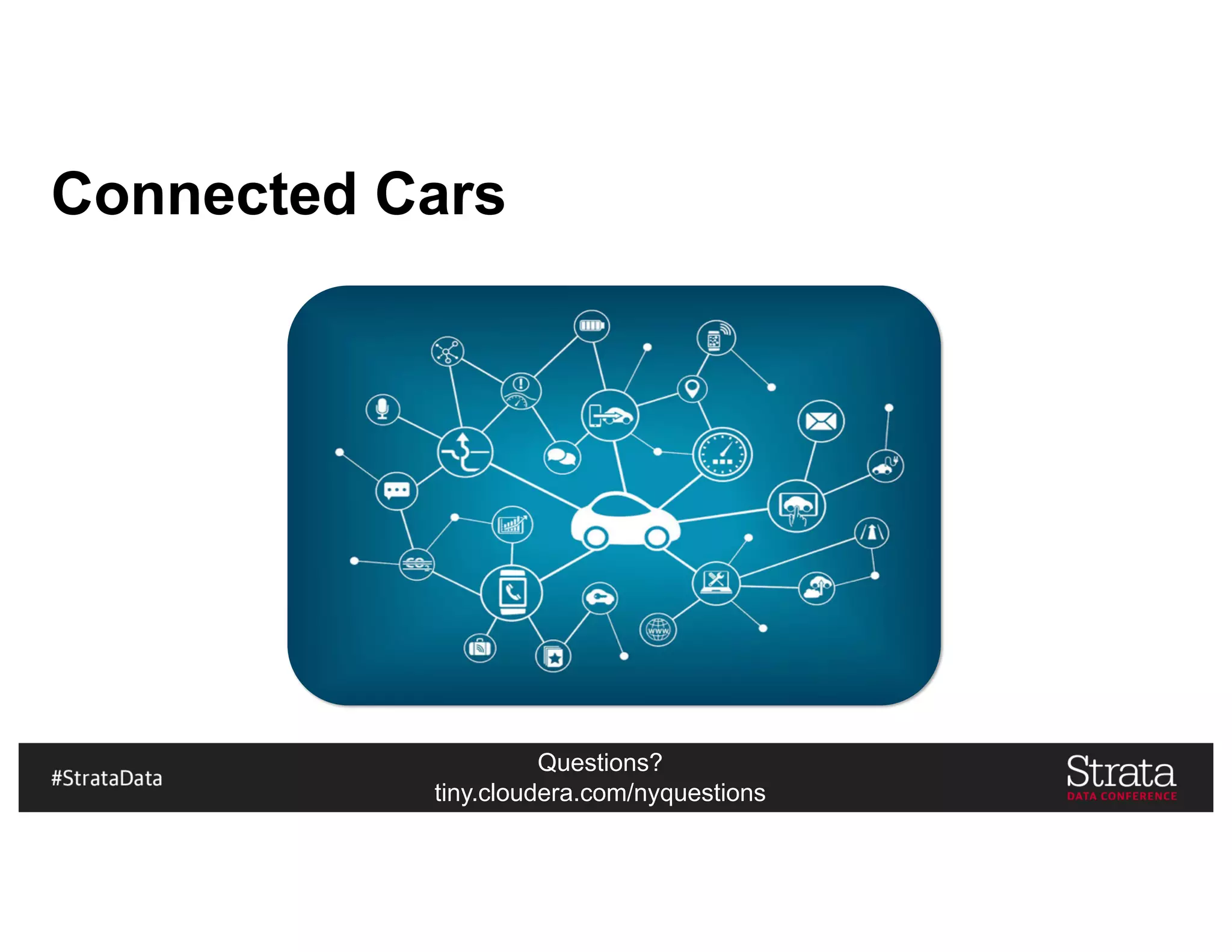 Questions?
tiny.cloudera.com/nyquestions
Connected Cars
 