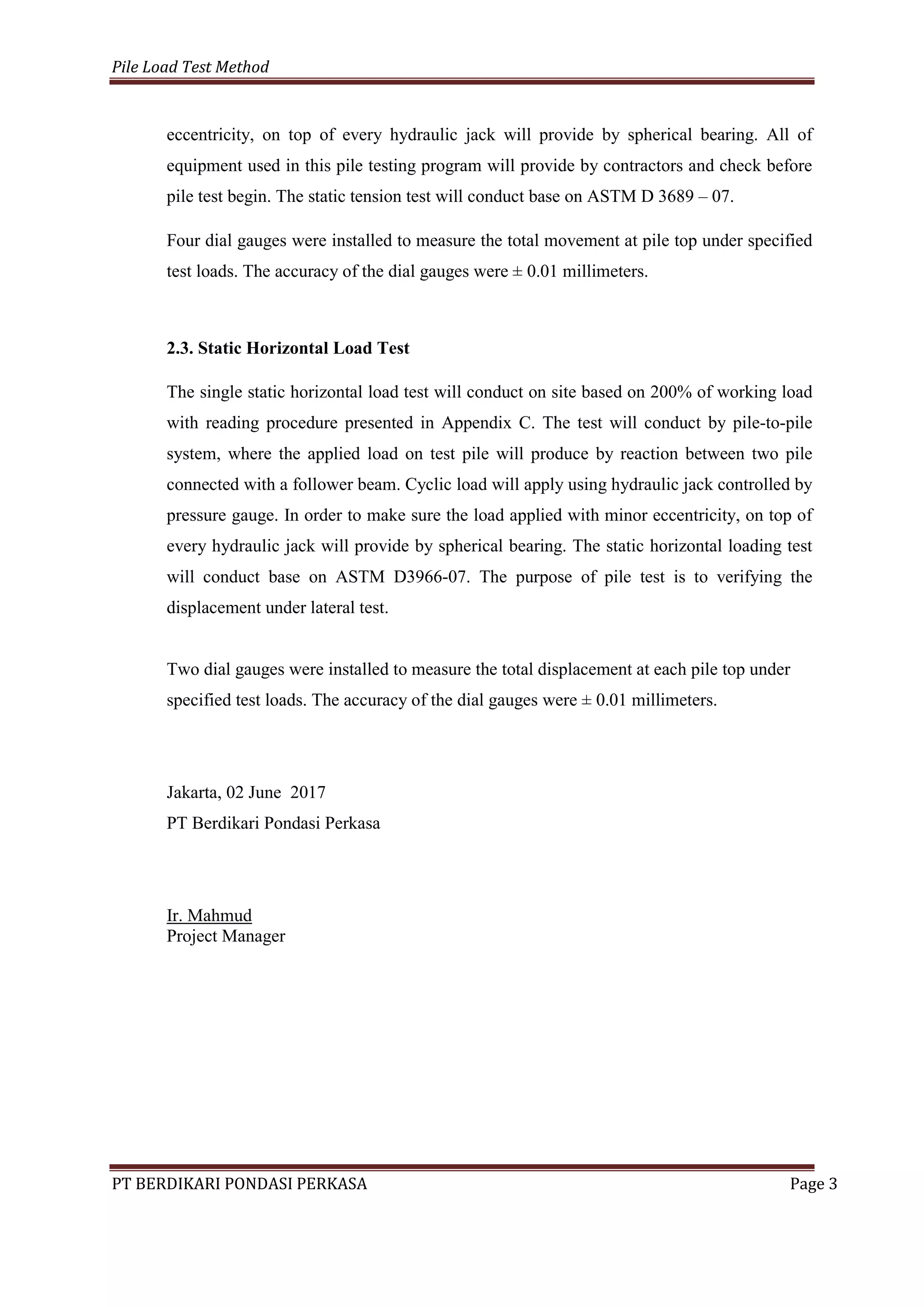 1. metode loading test muara tawar (bpp) | PDF | Civil Engineering ...