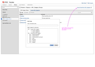 Skynet Wireframes