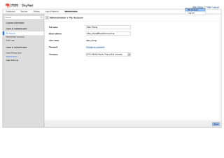 Skynet Wireframes