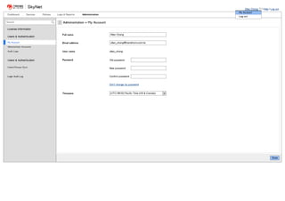 Skynet Wireframes