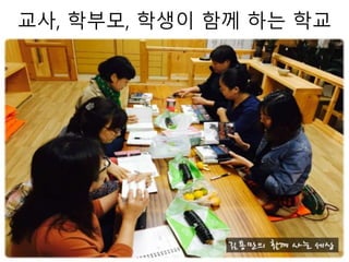 교사, 학부모, 학생이 함께 하는 학교
 