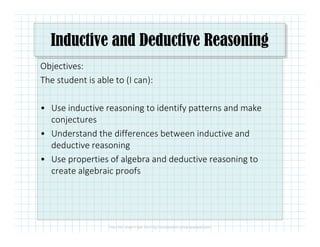 1.3.2 Inductive and Deductive Reasoning PPT