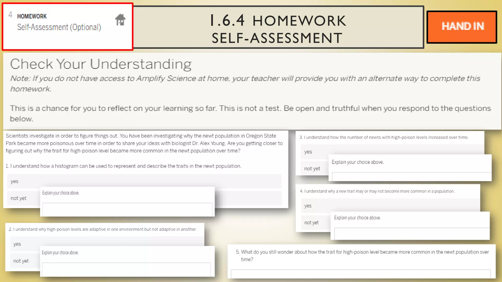1.6.4 HOMEWORK
SELF-ASSESSMENT
 