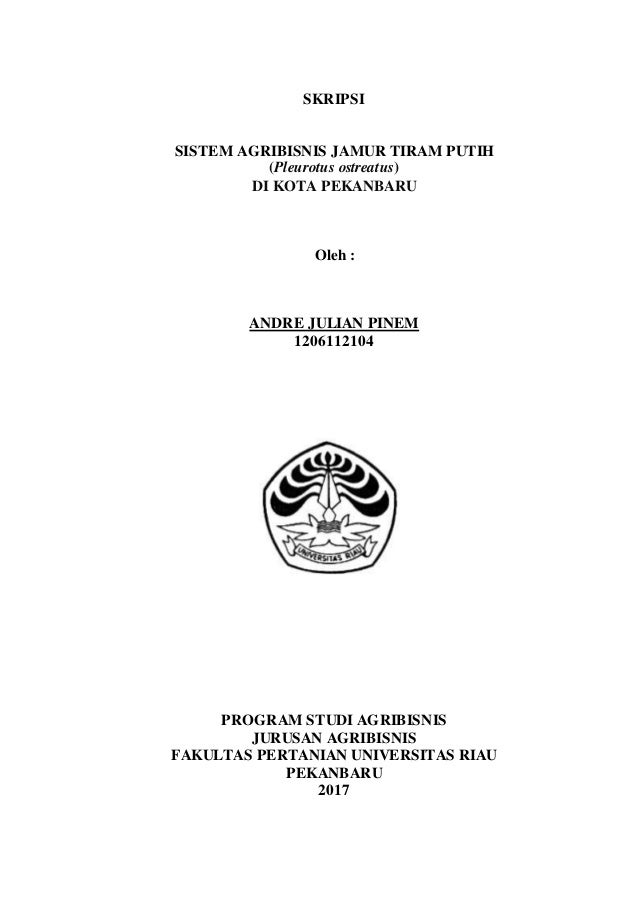 Skripsi Pertanian Ide Judul Skripsi Universitas