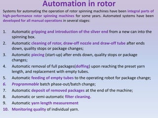 ROTOR SPINNING PROCESS | PPTX