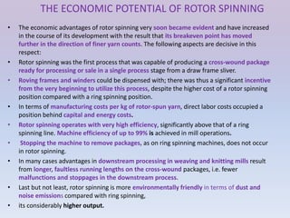 ROTOR SPINNING PROCESS | PPTX