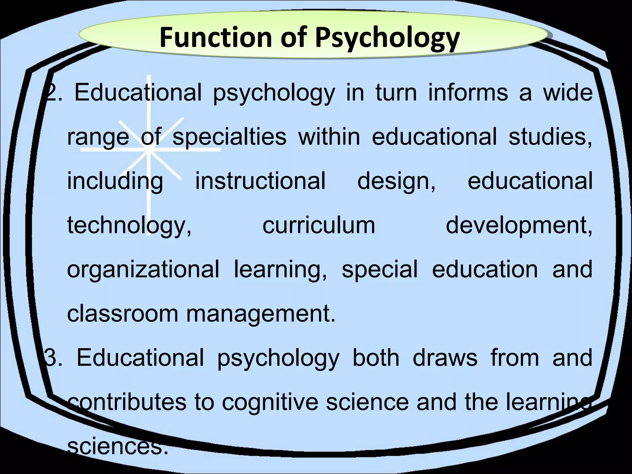 Nature & function of education psychology | PPT
