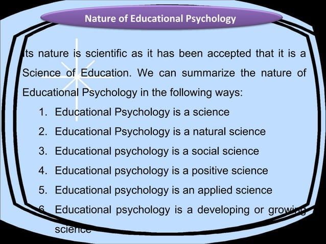 Nature & function of education psychology | PPT