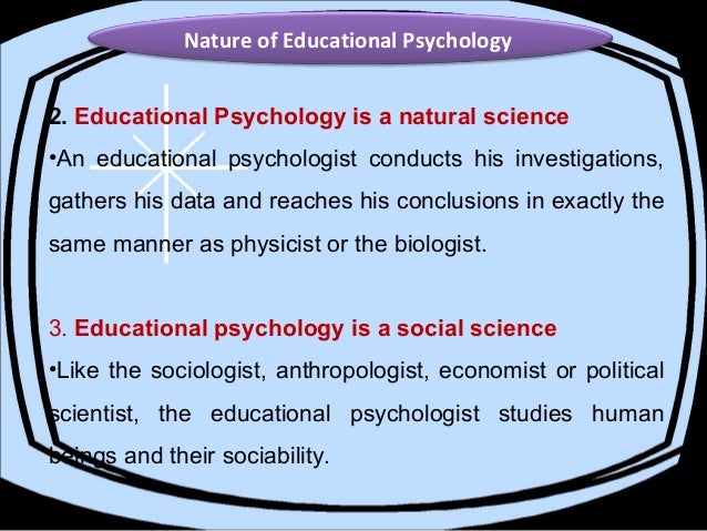Nature Function Of Education Psychology