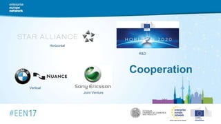 Cooperation
Horizontal
R&D
Vertical
Joint Venture
 
