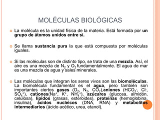 1.2 moleculas biológicas | PPT