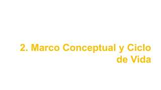2. Marco Conceptual y Ciclo
de Vida
 