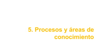 5. Procesos y áreas de
conocimiento
 