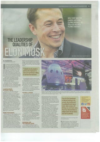 The Leadership Qualities of Elon Musk