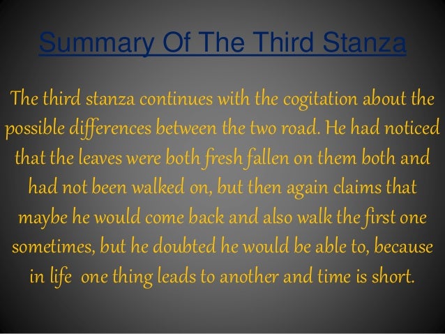 road not taken summary stanza wise road not taken summary stanza wise