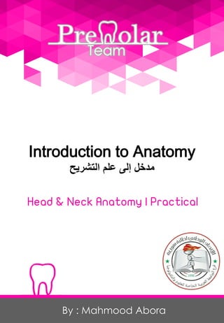 Introduction to Anatomy
By : Mahmood Abora
‫التشريح‬ ‫علم‬ ‫إلى‬ ‫مدخل‬
 