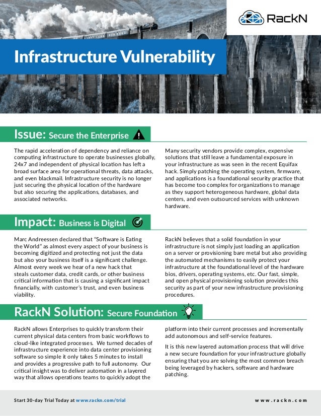 Infrastructure Vulnerability Issues, Impacts, and Solutions with RackN