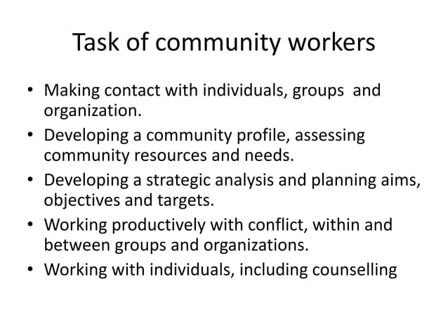 social work and community development research topics