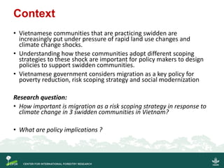 Importance of migration as local risk scoping strategy in response to climate change in vietnam