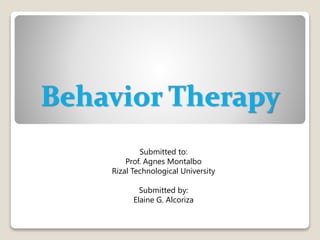 Behavioral Therapy | PPTX