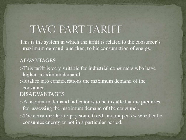1.10 types of tariff