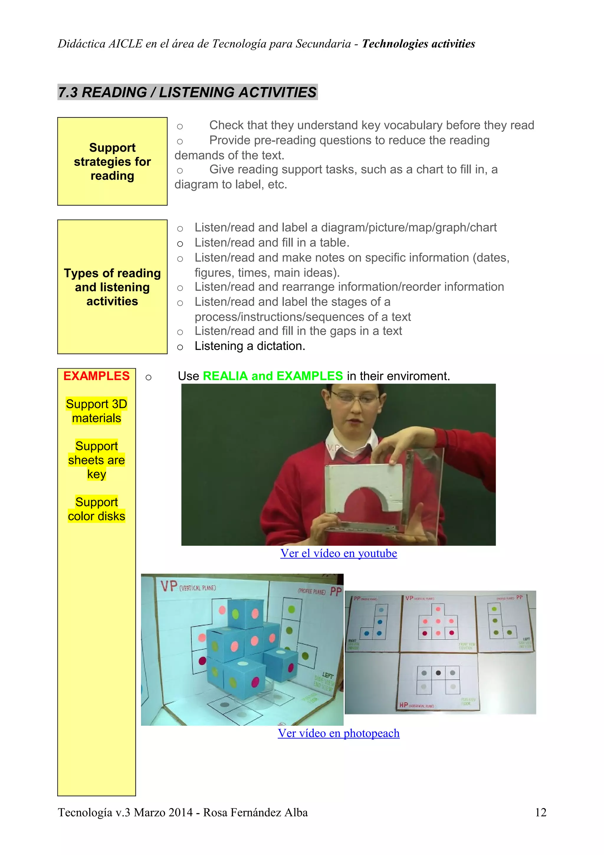 CLIL activities for Technology | PDF