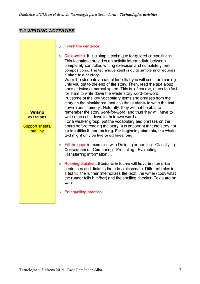 CLIL activities for Technology | PDF