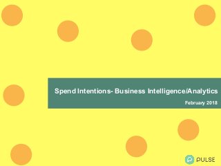 Spend Intentions- Business Intelligence/Analytics
February 2018
 
