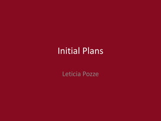 Initial Plans
Leticia Pozze
 
