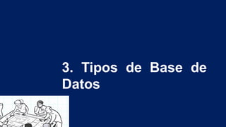 3. Tipos de Base de
Datos
 