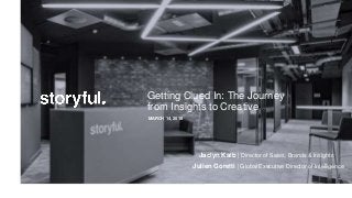 Getting Clued In: The Journey
from Insights to Creative
MARCH 14, 2018
Julien Goretti | Global Executive Director of Intelligence
Jaclyn Kalb | Director of Sales, Brands & Insights
 