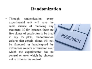 Randomization In Experiments Design of experiments - Dr. Manu Melwin Joy - School of Management ...