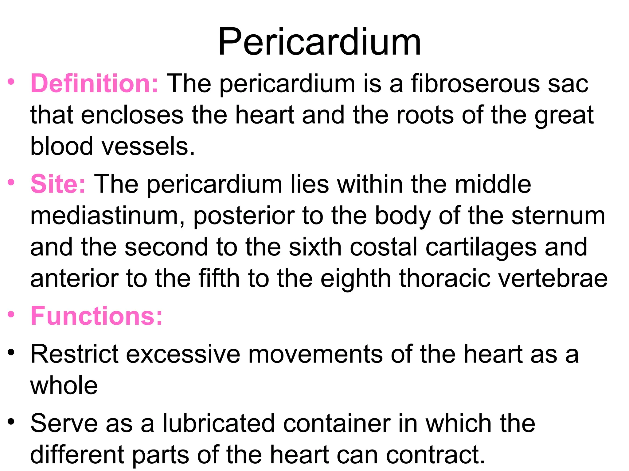 It is about heart Pericardium of heart.. | PDF