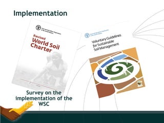 Implementation
Survey on the
implementation of the
WSC
 