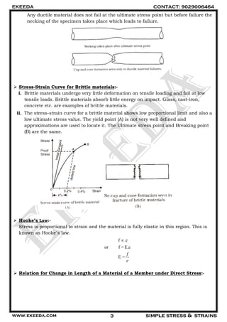 1. simple stress and strains | PDF
