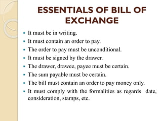 1.promissory note 2.bill of exchange 3.cheque | PPTX