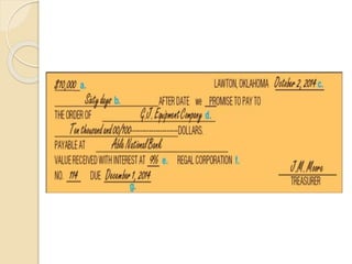 1.promissory note 2.bill of exchange 3.cheque | PPT