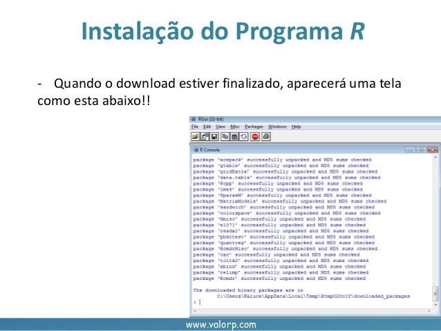 instalacao programa r